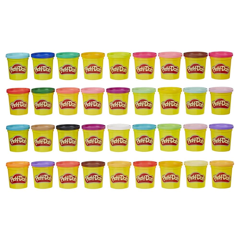 Play-Doh 36-Pack Mega Fun Set for Toddlers, Non-Toxic Modelling Compound Bulk Set with 36 Cans, Creative Toys for 2+ Year Old Kids