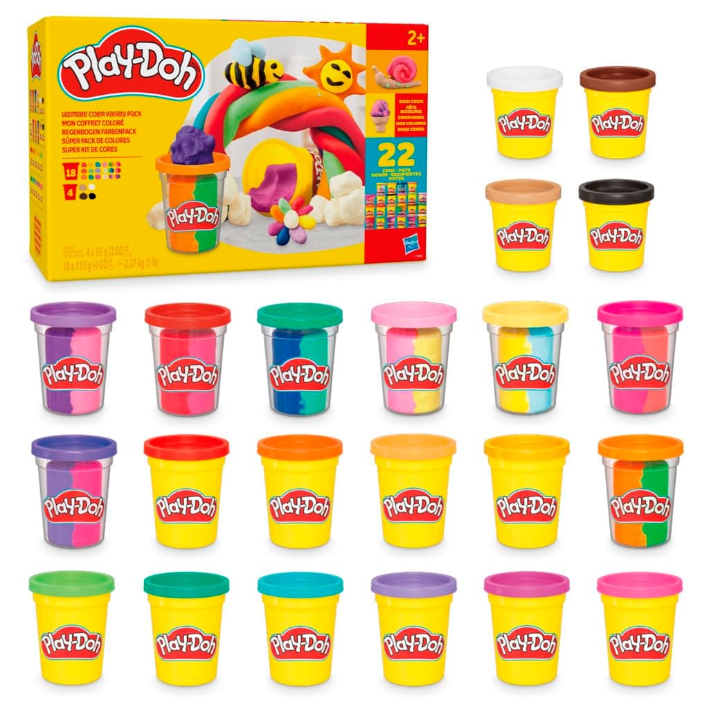 Play-Doh Brand PLAY-DOH Ultimate Color Variety Pack, 22 Pieces Sculpting Material for Play, Crafting, Education, 5 lb/2.27 kg